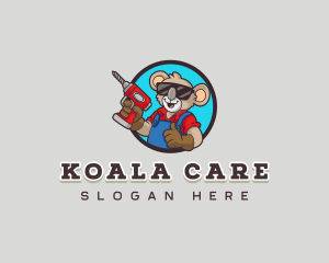 Koala Drill Handyman logo design