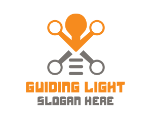 Light Bulb Drone logo design