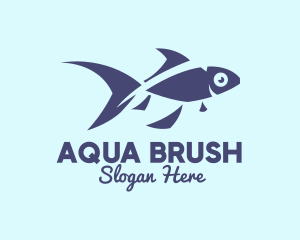 Blue Fish Fingerling  logo design