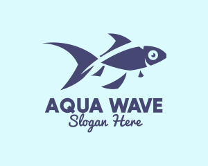 Blue Fish Fingerling  logo design