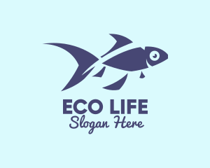 Blue Fish Fingerling  logo design