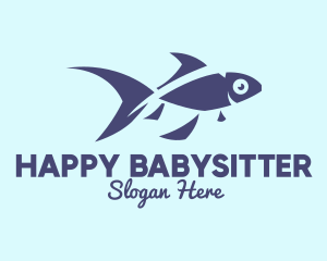 Blue Fish Fingerling  logo design