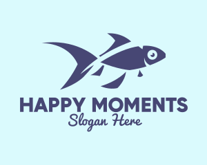 Blue Fish Fingerling  logo design