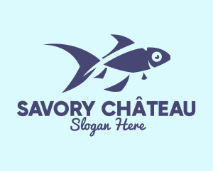 Blue Fish Fingerling  logo design