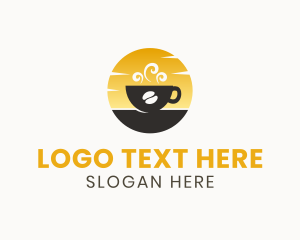 Sunrise Hot Coffee Bean logo