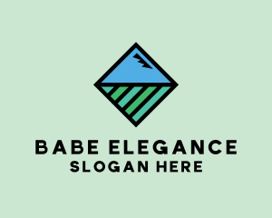 Square Nature Landscape logo design