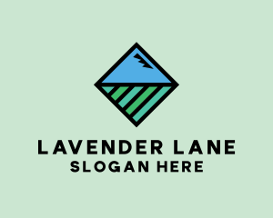 Square Nature Landscape logo design