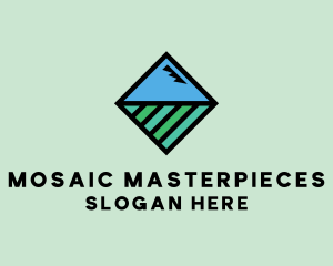 Square Nature Landscape logo design