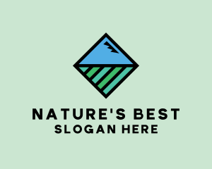 Square Nature Landscape logo design