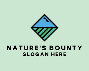 Square Nature Landscape logo design