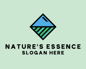 Square Nature Landscape logo design