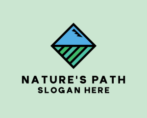 Square Nature Landscape logo design