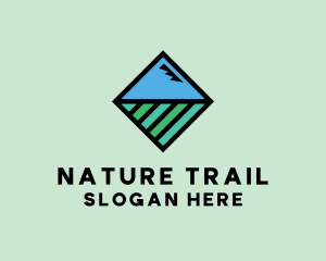 Square Nature Landscape logo design