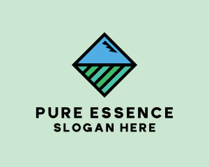 Square Nature Landscape logo design