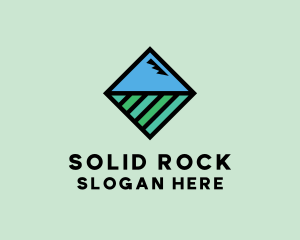 Square Nature Landscape logo design