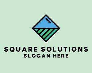 Square Nature Landscape logo design