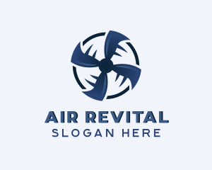 Wind Propeller Ventilation logo design