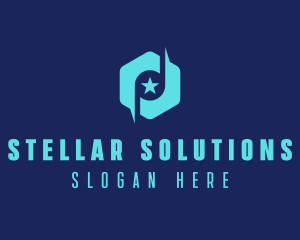 Star Note Hexagon logo design