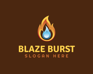 Fire Ice Fuel Temperature logo design