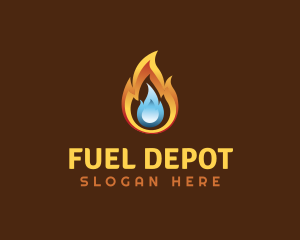 Fire Ice Fuel Temperature logo design