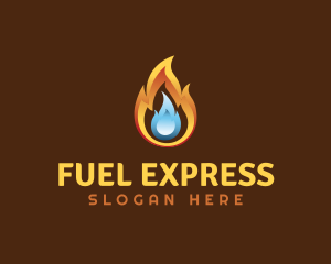 Fire Ice Fuel Temperature logo design