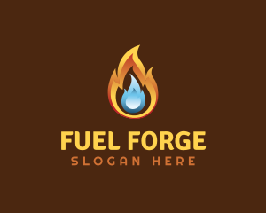 Fire Ice Fuel Temperature logo design