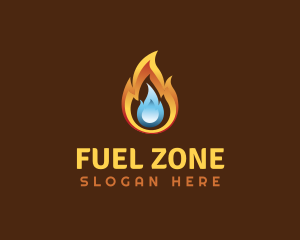 Fire Ice Fuel Temperature logo design