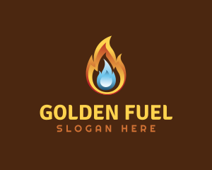 Fire Ice Fuel Temperature logo design