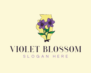 Violet Flower Illinois logo design