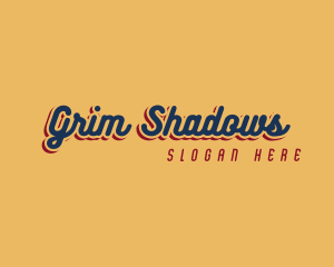 Retro Shadow Business logo design