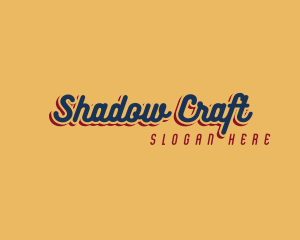 Retro Shadow Business logo design