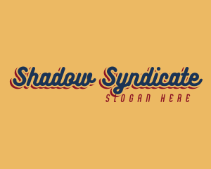 Retro Shadow Business logo design