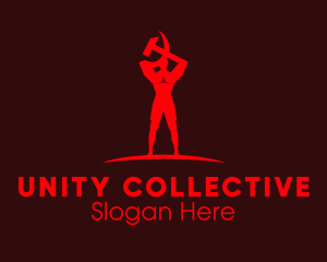 Red Human Communist  logo design