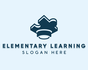 Jigsaw Puzzle Learning  logo design