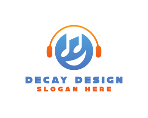 Happy Music Disc Jockey logo design