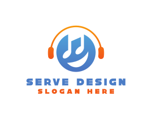 Happy Music Disc Jockey logo design