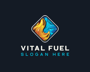 Heating Cooling HVAC logo design