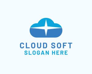 Star Sparkle Cloud logo design