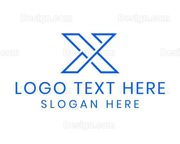 Digital Finance Letter X Logo