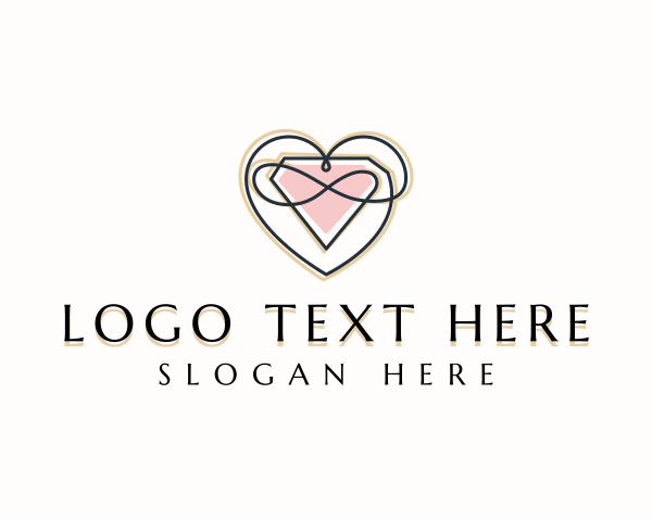 Diamond Heart Gemstone logo