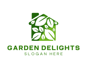 Gardening Greenhouse Leaves logo design