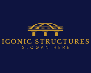 Arch Bridge Structure logo design