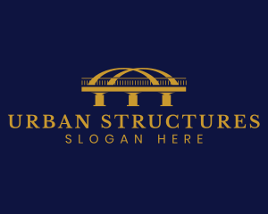 Arch Bridge Structure logo design