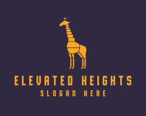 Geometric Tall Giraffe logo design