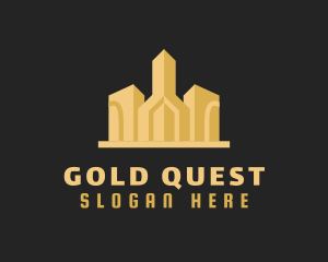 Gold Residential Building  logo design