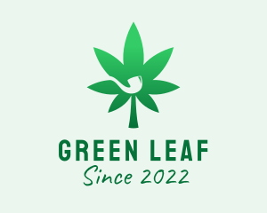 Cannabis Leaf Pipe  logo design