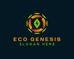 Eco Sustainable Electricity logo design