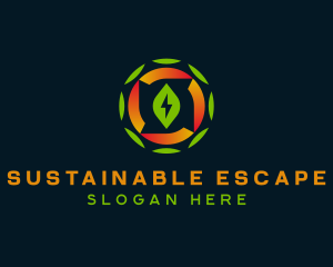 Eco Sustainable Electricity logo design