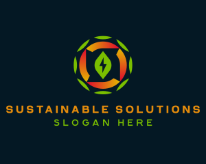 Eco Sustainable Electricity logo design