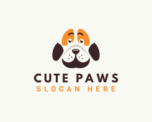 Cute Dog Paw logo design